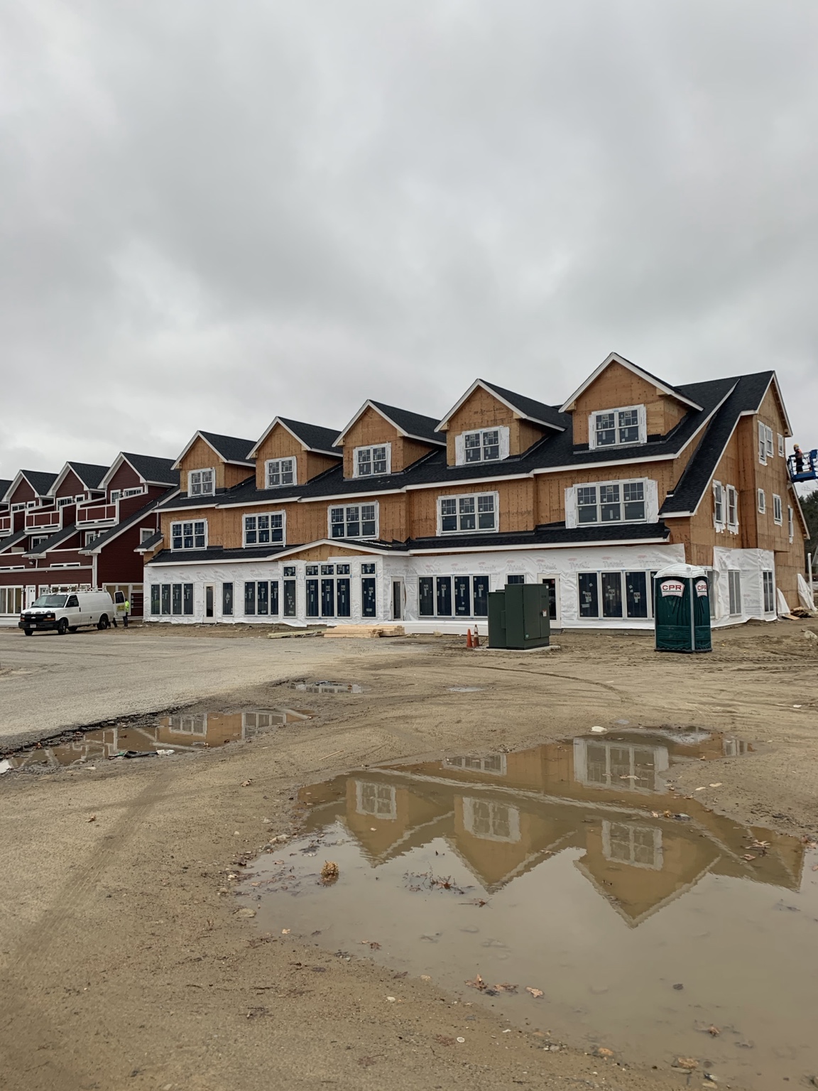 Large custom residential building under construction